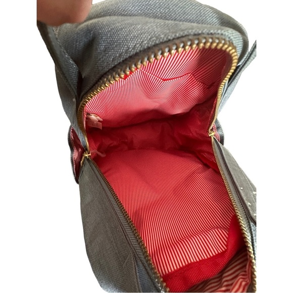 Like New Herschel Supply Co. Denim Blue Canvas Backpack - Picture 6 of 10